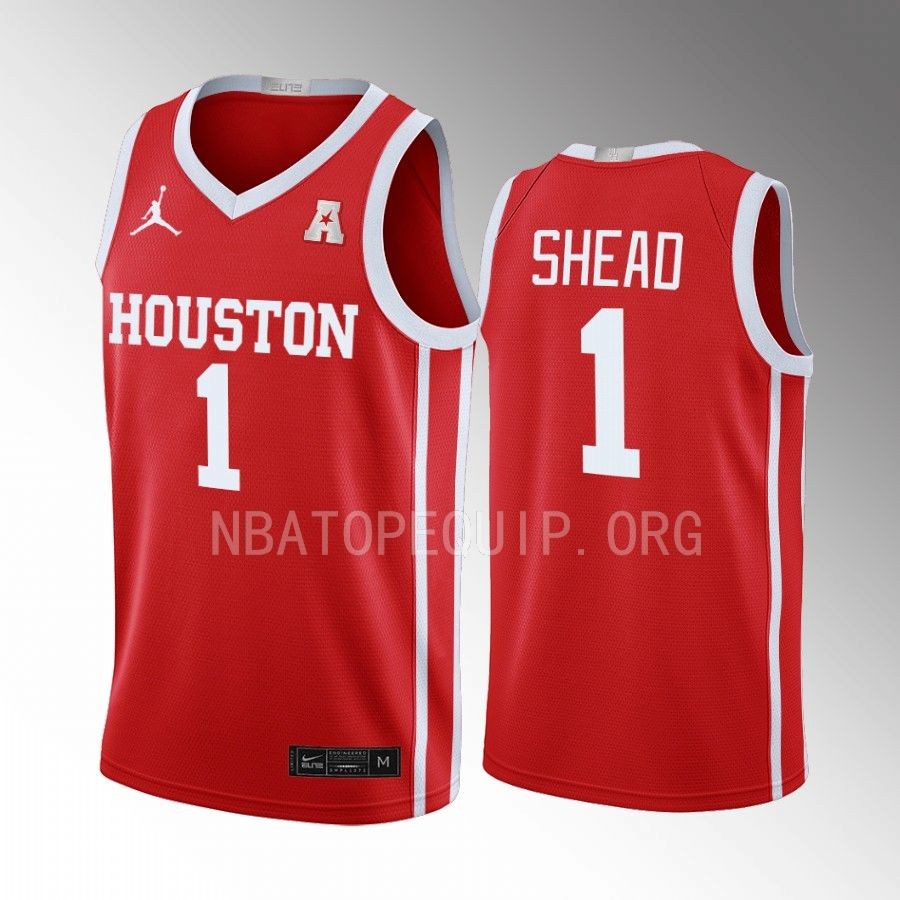 Jamal Shead Houston Cougars Scarlet Jersey 2022-23 Limited  Away