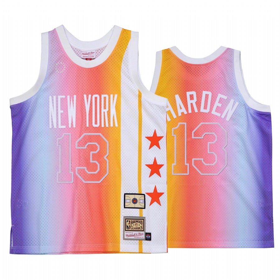 James Harden 13 Brooklyn Nets Mitchell Ness x Uninterrupted White Jersey Throwback