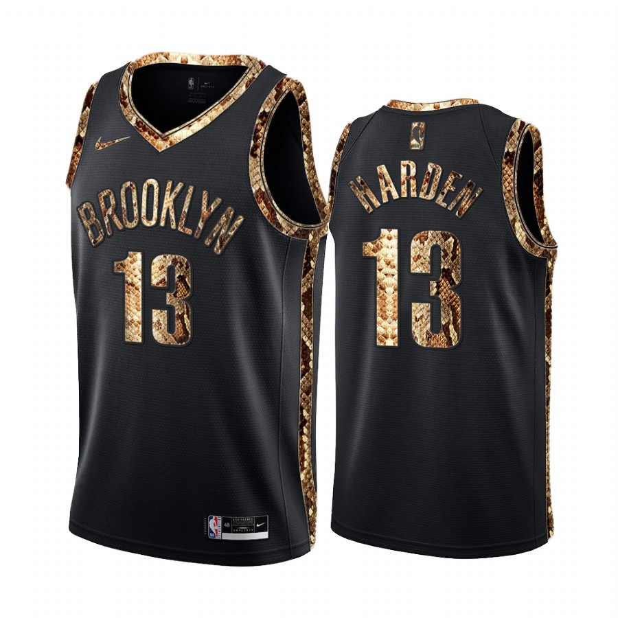 James Harden Brooklyn Nets Black Python Skin Jersey 2021 Exclusive Edition