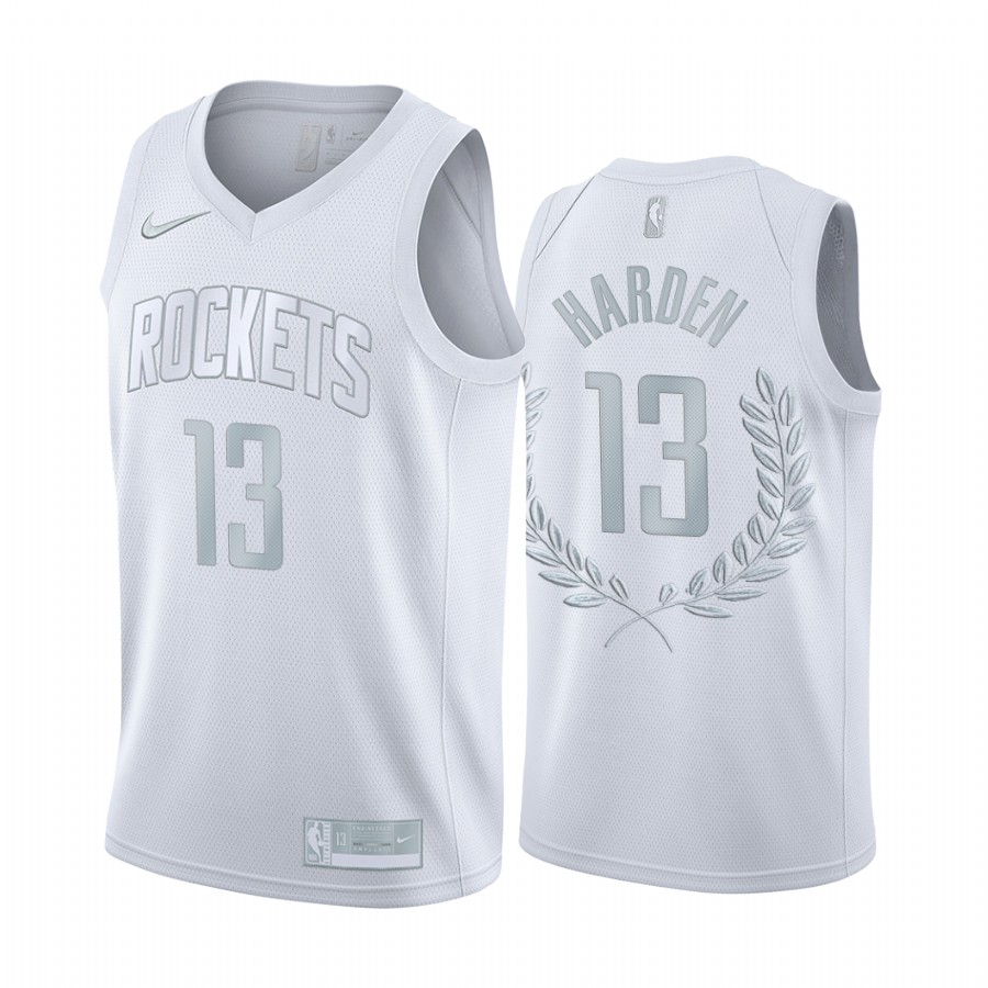 James Harden Rockets Retired Number 2012–2021 Platinum Jersey Golory Exclusive Edition