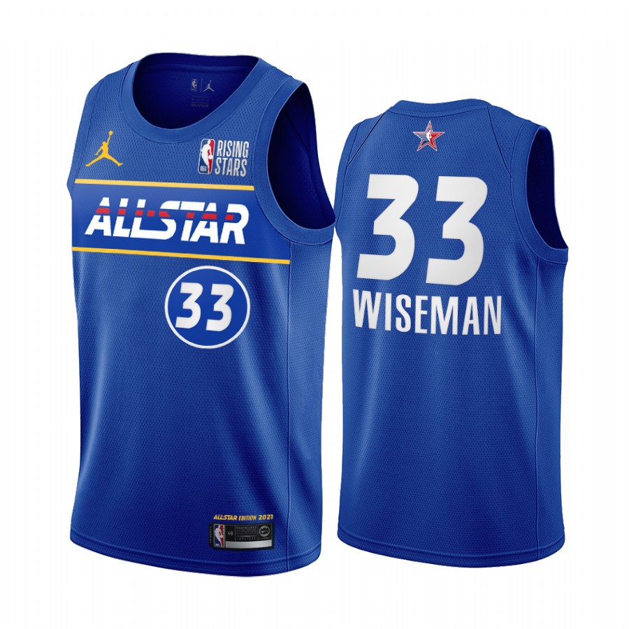 James Wiseman USA Team 2021 Rising Stars Jersey Blue All-Star Warriors