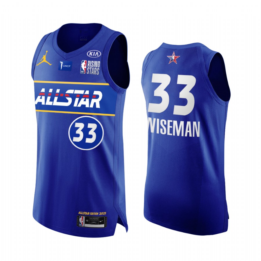 James Wiseman USA Team Jersey Blue All Star 2021 Rising Stars Uniform