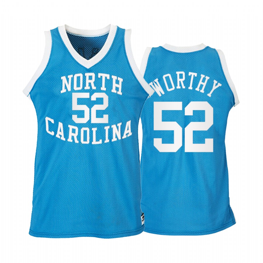 James Worthy North Carolina Blue Jersey Heritage Road
