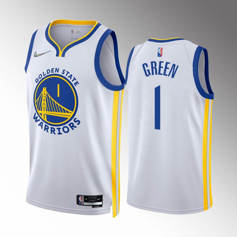 JaMychal Green #1 Golden State Warriors 2022 Association Edition White Jersey