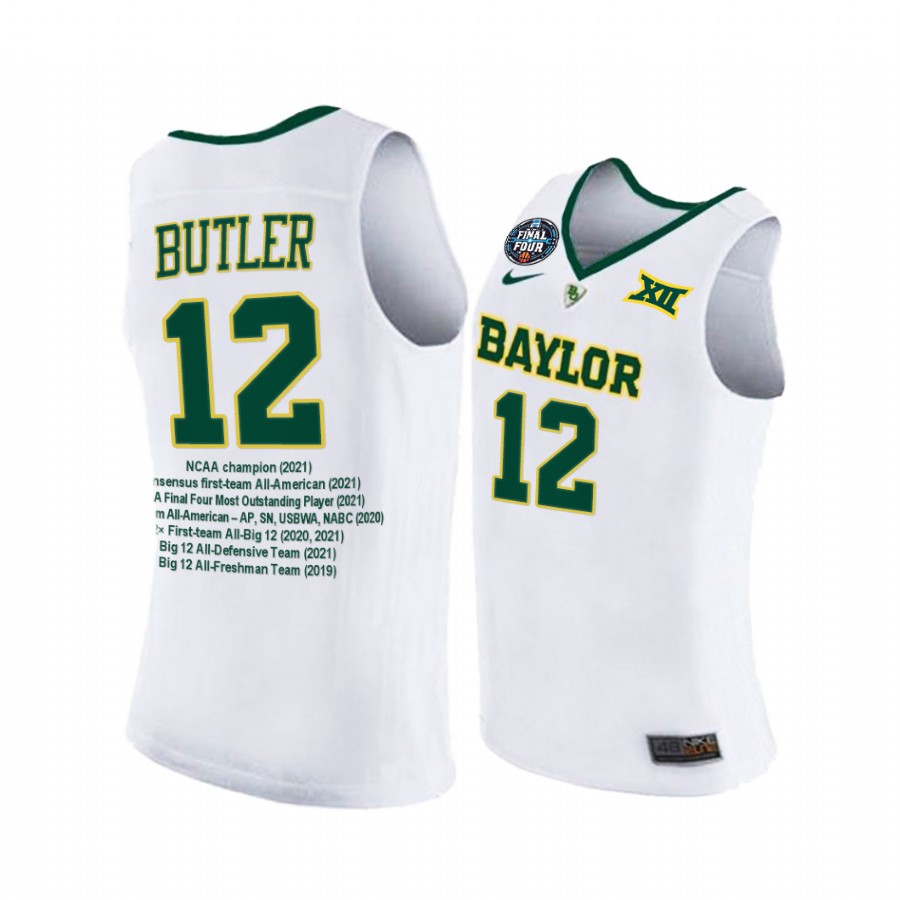 Jared Butler Baylor Bears White Jersey 2021 NCAA Final Four MOP