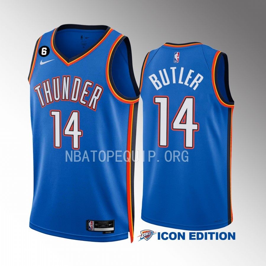 Jared Butler Oklahoma City Thunder #14 Blue Jersey 2022-23 Icon Edition Swingman