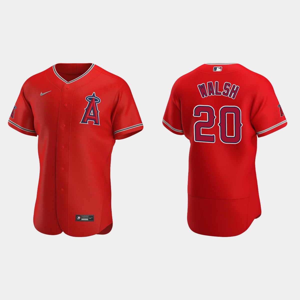 Jared Walsh #20 Los Angeles Angels Alternate Jersey - Red