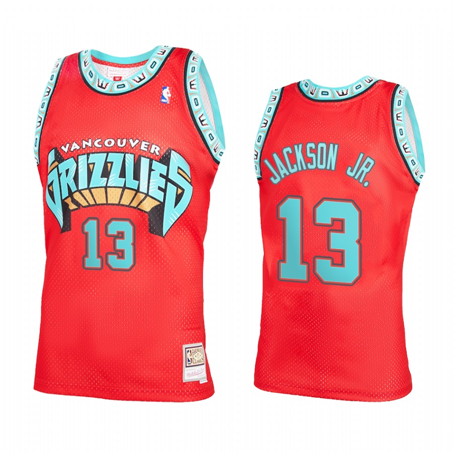 Jaren Jackson Jr. 13 Memphis Grizzlies 2021 Reload 2.0 Red Jersey Throwback
