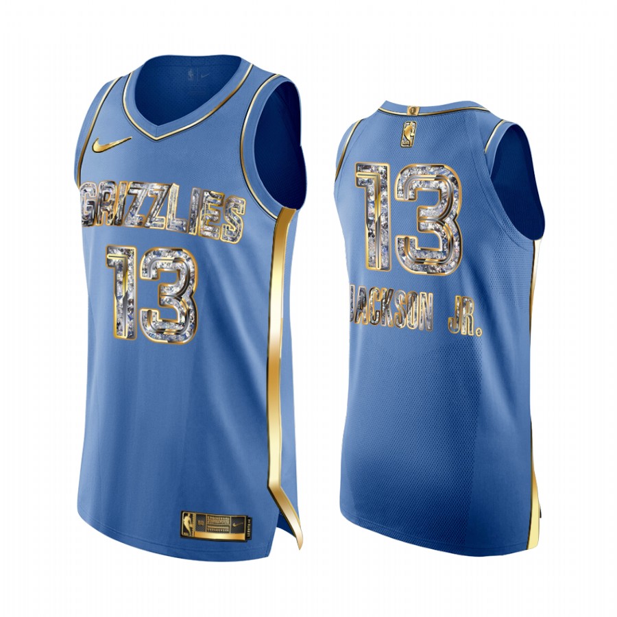 Jaren Jackson Jr. Grizzlies #13 2022 NBA Playoffs Jersey Blue Diamond Edition