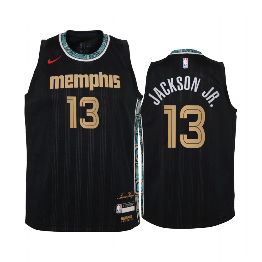 Jaren Jackson Jr. Memphis Grizzlies 2020-21 City Black Youth Jersey - New Uniform