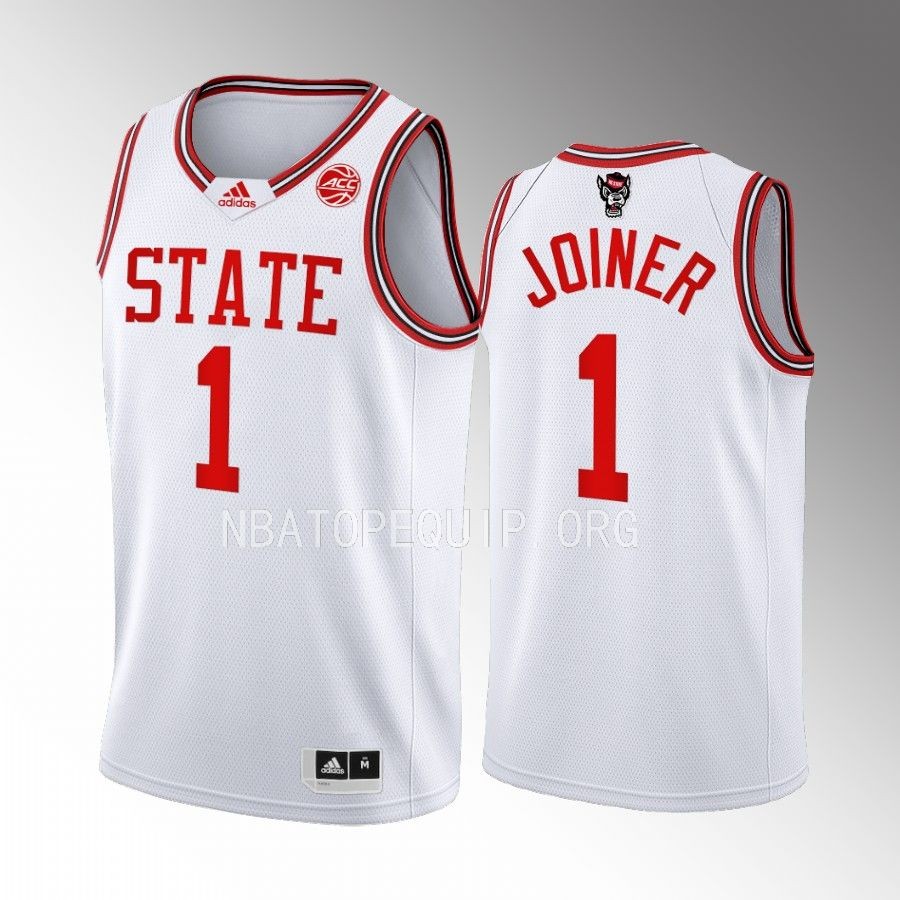 Jarkel Joiner NC State Wolfpack White Jersey 2022-23 1983 Throwback 40th Anniversary
