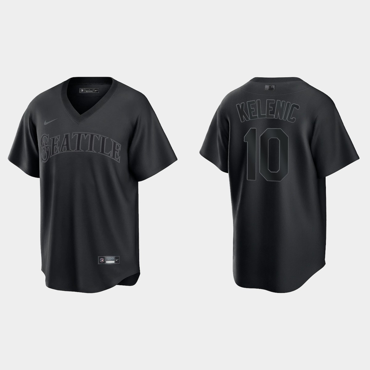 Jarred Kelenic Seattle Mariners Pitch Black Fashion Jersey - Black