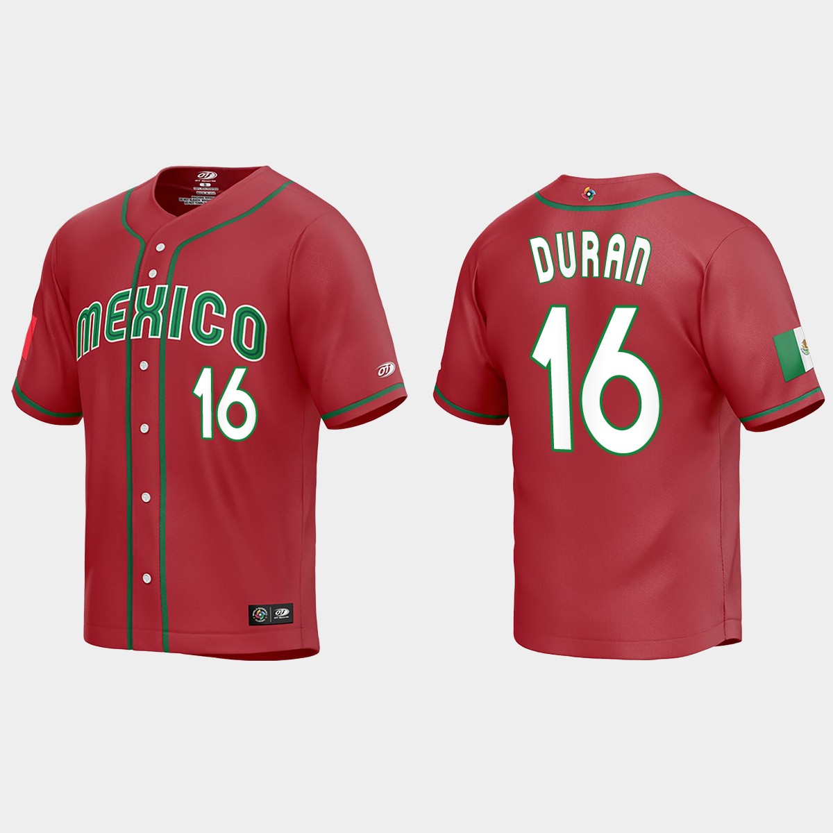 Jarren Duran Mexico  2023 World  Classic Jersey - Red