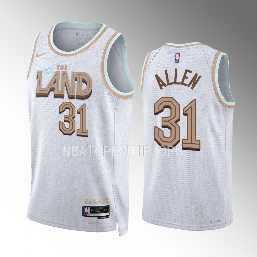 Jarrett Allen 2022-23 Cleveland Cavaliers White #31 City Edition Jersey Swingman