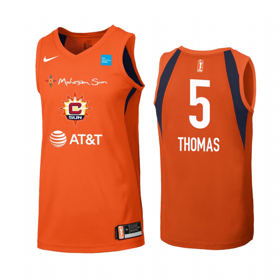Jasmine Thomas Connecticut Sun WNBA Primary Women's Orange Jersey