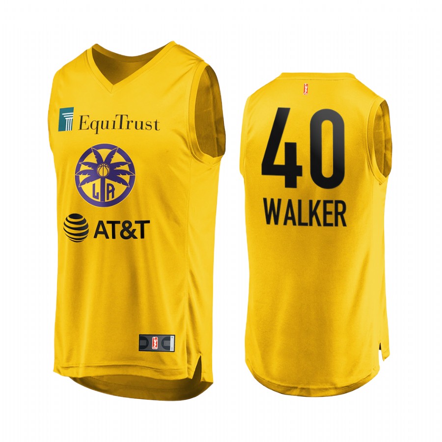Jasmine Walker WNBA 2021 Draft First round Men Yellow Jersey