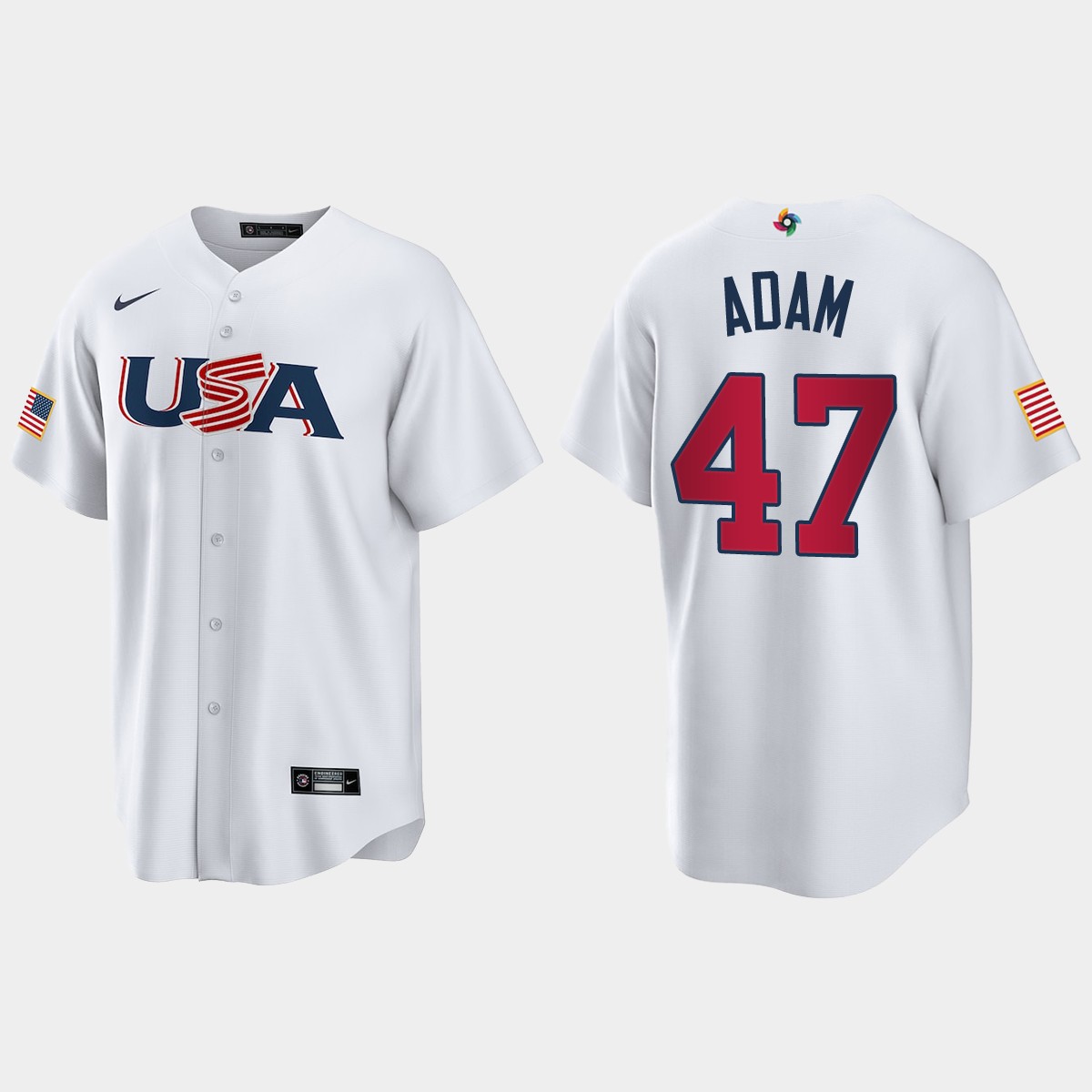 Jason Adam Tampa Bay Rays 2023 World  Classic USA Jersey - White