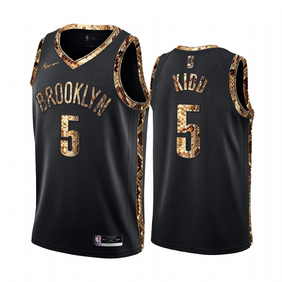 Jason Kidd New Jersey Nets Black Python Skin Jersey 2021 Exclusive Edition