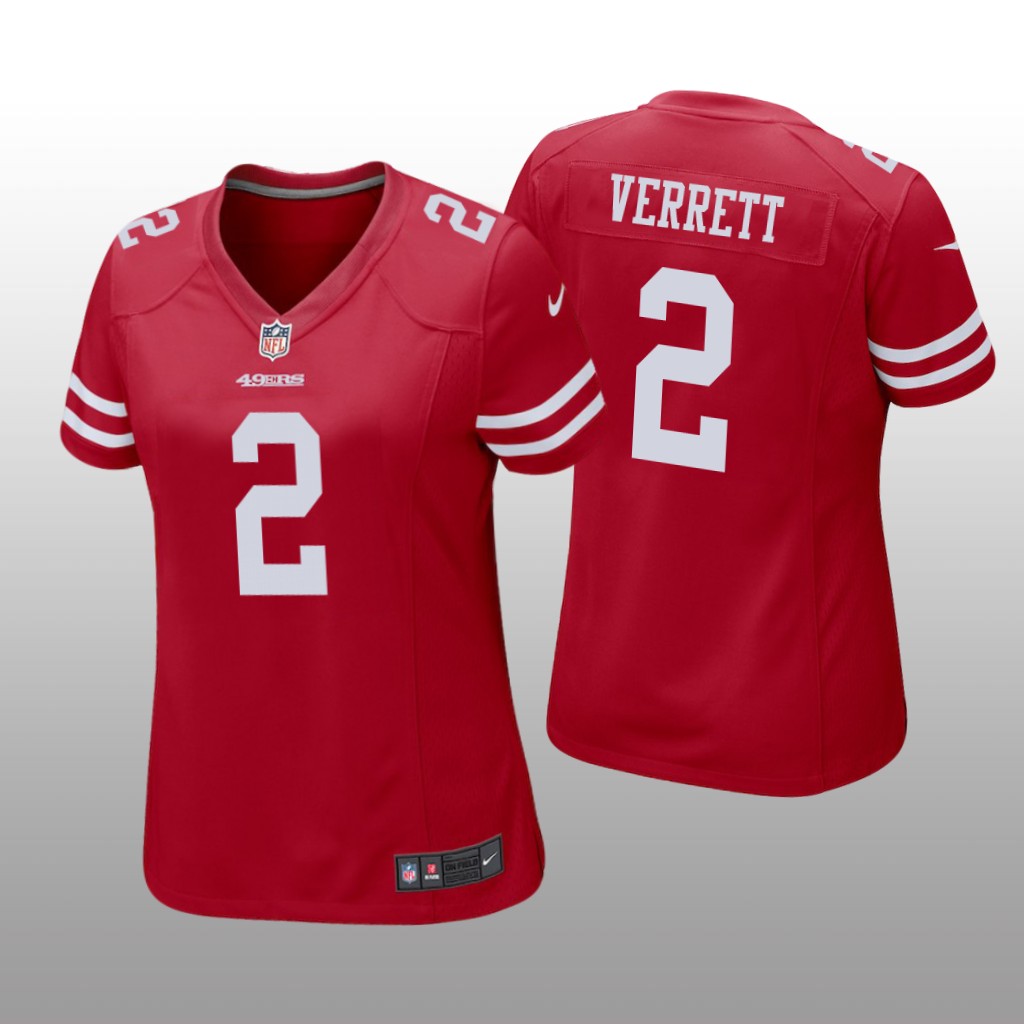 Jason Verrett Scarlet San Francisco 49ers Game Jersey