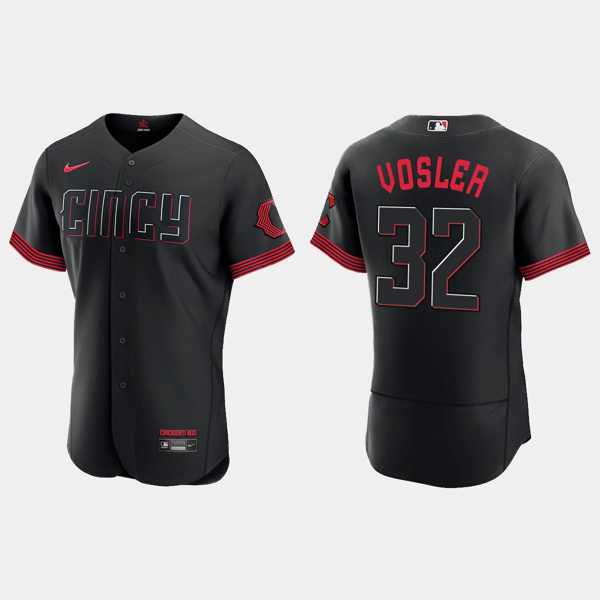 Jason Vosler Cincinnati Reds 2023 City Connect Jersey - Black
