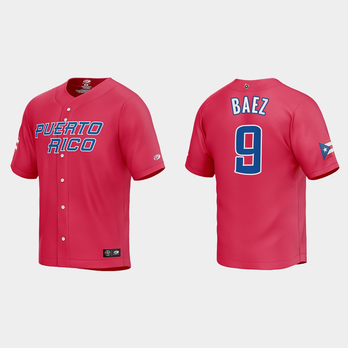 Javier Baez Puerto Rico  2023 World  Classic Jersey - Red