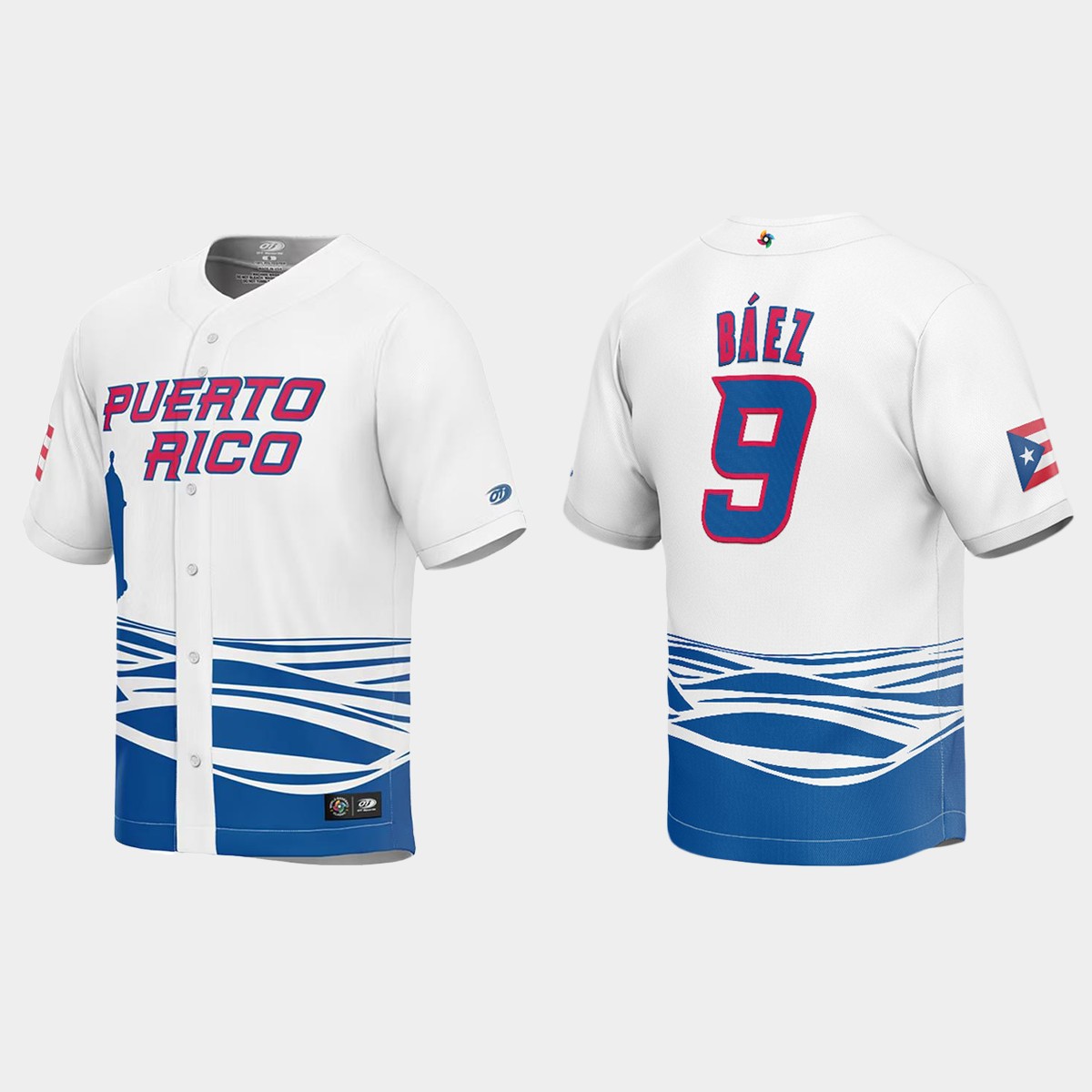 Javier Baez Puerto Rico  2023 World  Classic Jersey - White