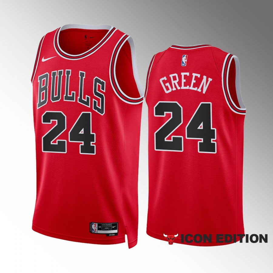 Javonte Green 2022-23 Chicago Bulls Red #24 Icon Edition Jersey Swingman