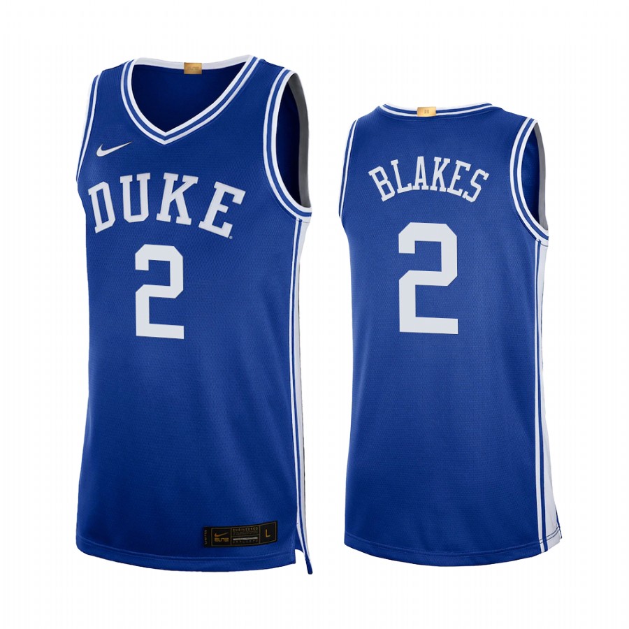 Jaylen Blakes Duke Blue Devils Blue Jersey 2021 Class Limited