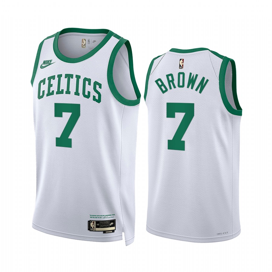 Jaylen Brown Boston Celtics 2021-22 Classic Edition White #7 Jersey Year Zero