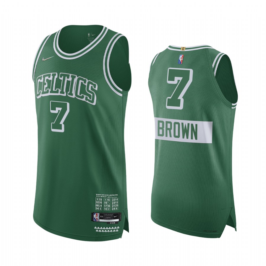 Jaylen Brown Boston Celtics City Edition Green Jersey 75th Season