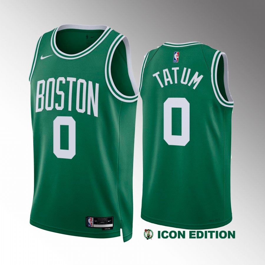 Jayson Tatum 2022-23 Boston Celtics Green #0 Icon Edition Jersey Swingman