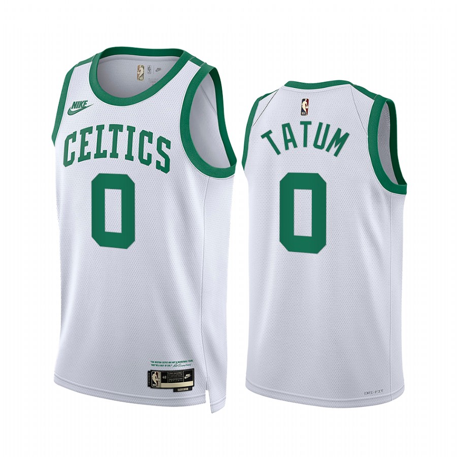 Jayson Tatum Boston Celtics 2021-22 Classic Edition White #0 Jersey Year Zero