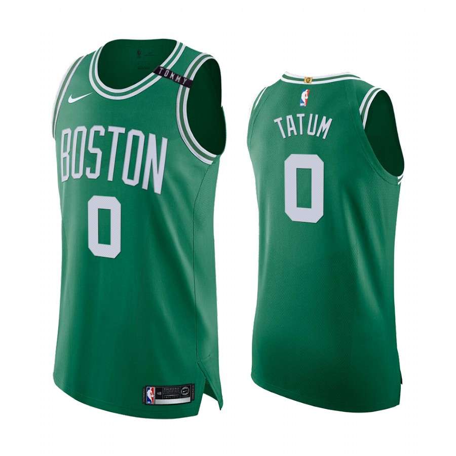 Jayson Tatum Boston Celtics TOMMY Patch 2020-21 Opener Green Jersey