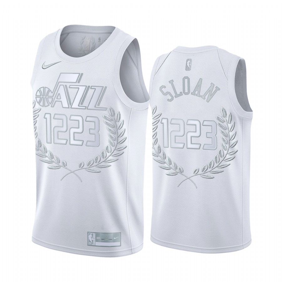 Jazz Jerry Sloan #1223 Platinum Retired Glory Limited Jersey