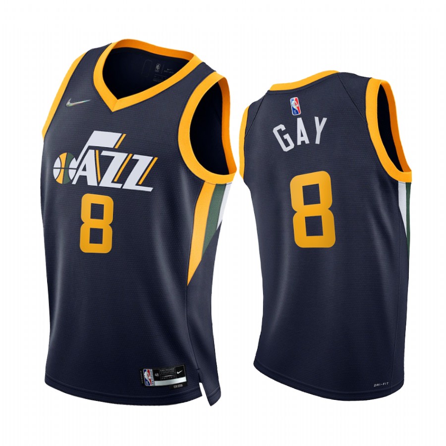 Jazz Rudy Gay 75th Diamond Anniversary Navy #8 Jersey 2021-22