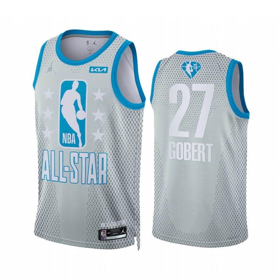 Jazz Rudy Gobert 2022 NBA All-Star Jersey Gray Reserves Uniform