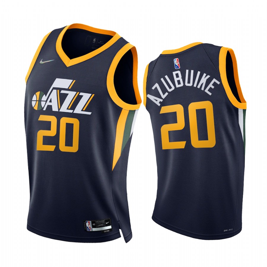Jazz Udoka Azubuike 75th Diamond Anniversary Navy #20 Jersey 2021-22