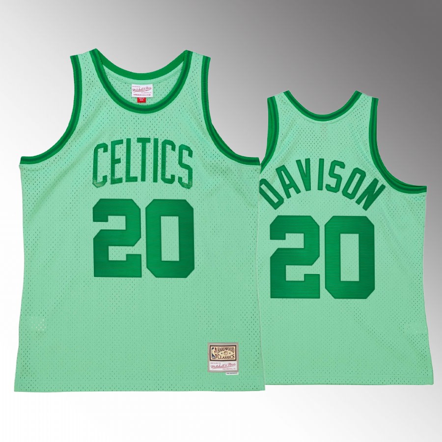 JD Davison #20 Boston Celtics Space Knit Green Hardwood Classics Jersey
