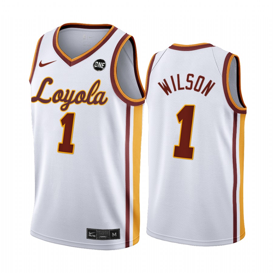 Jeameril Wilson Loyola Chicago Ramblers White Jersey 2022-23 College