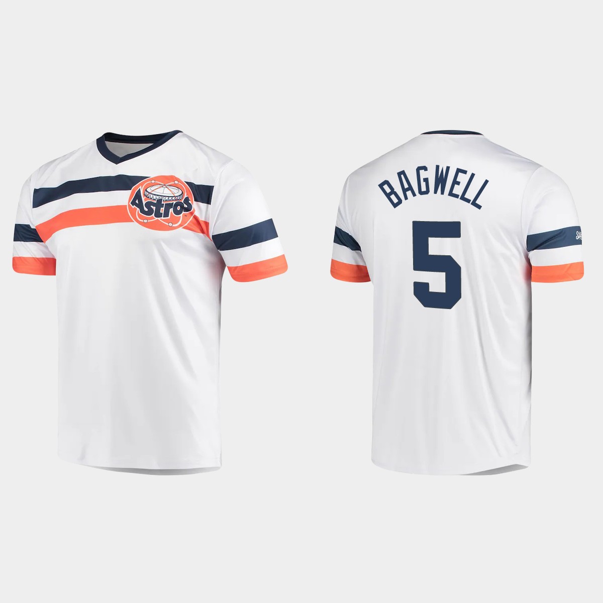Jeff Bagwell Houston Astros Cooperstown Collection V-Neck Jersey - White