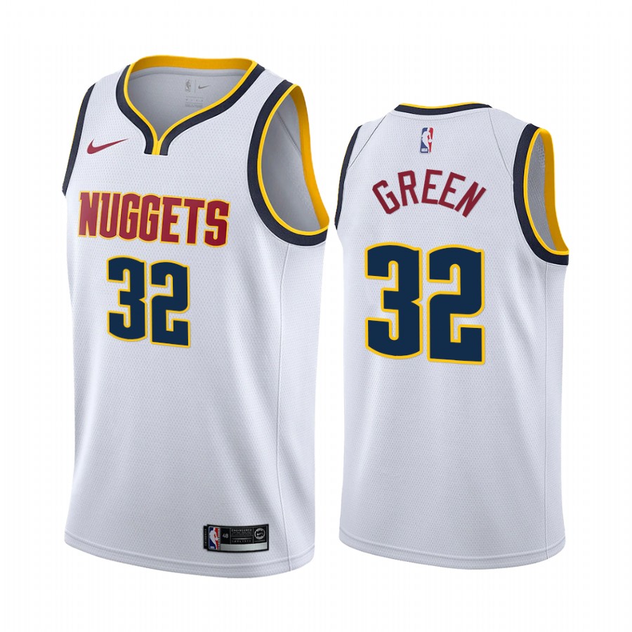 Jeff Green Denver Nuggets White Association Edition #32 Jersey 2021 Trade