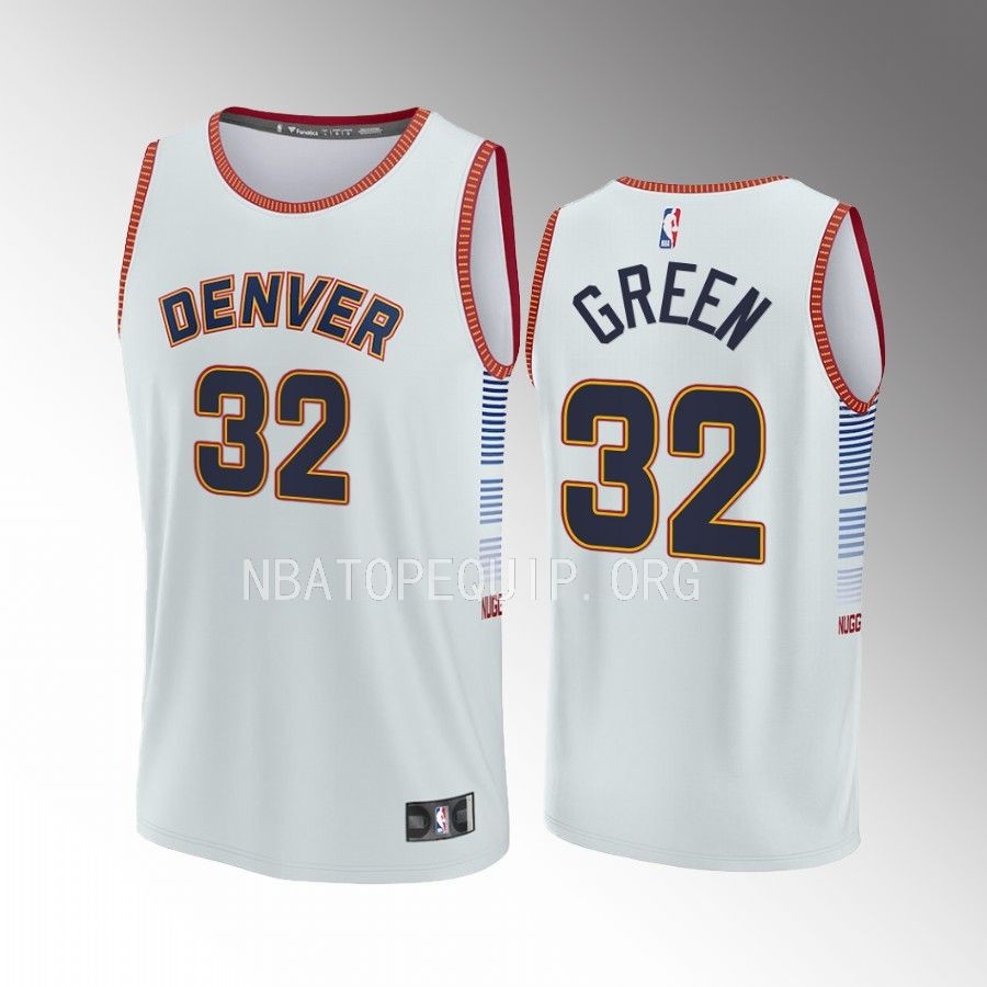 Jeff Green Nuggets #32 Gray Jersey Fast Break Fastbreak 2022-23 City Edition