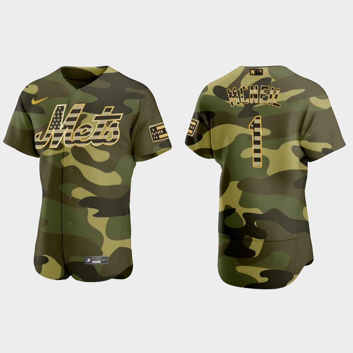 Jeff McNeil New York Mets 2022 Armed Forces Day Jersey - Camo
