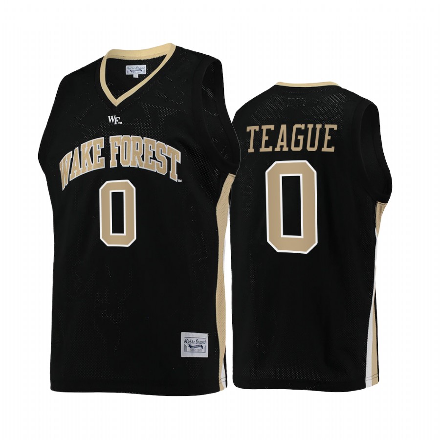 Jeff Teague Wake Forest Demon Deacons Black Jersey College  Retro