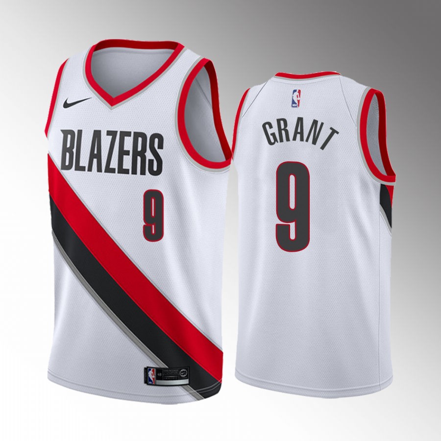 Jerami Grant Portland Trail Blazers White Association Edition #9 Jersey 2022 Trade