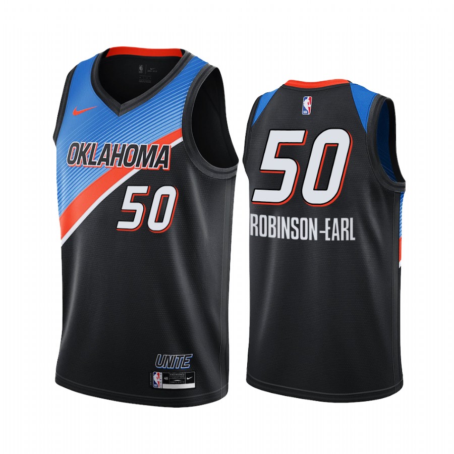 Jeremiah Robinson-Earl 2021 NBA Draft Oklahoma City Thunder City Edition Jersey Black