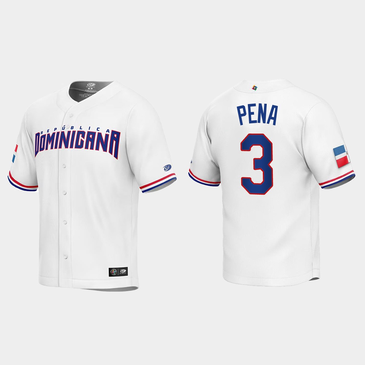 Jeremy Pena Dominican Republic  2023 World  Classic Jersey - White
