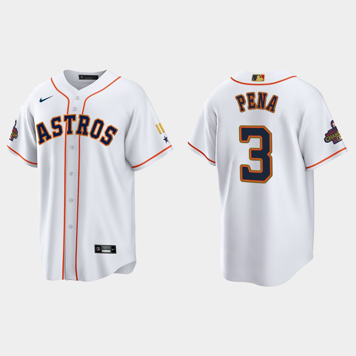 Jeremy Pena Houston Astros 2023 Gold Program Jersey - White