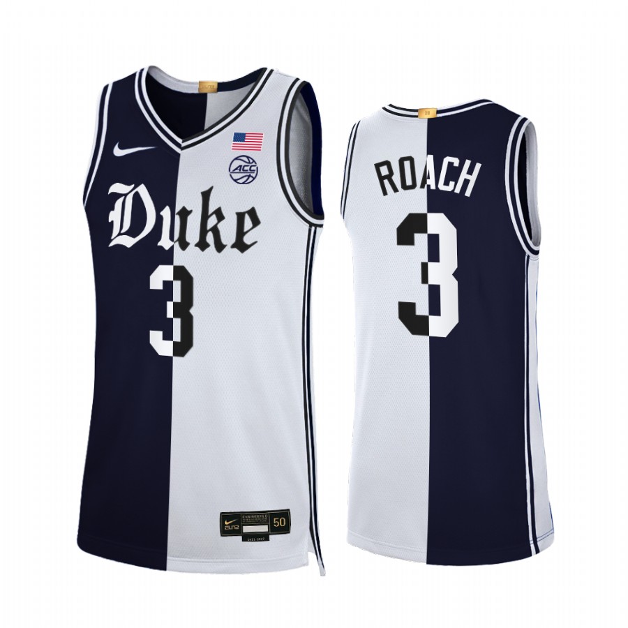 Jeremy Roach Duke Blue Devils Black White Jersey 2021-22 Cameron Brotherhood Limited Split Edition
