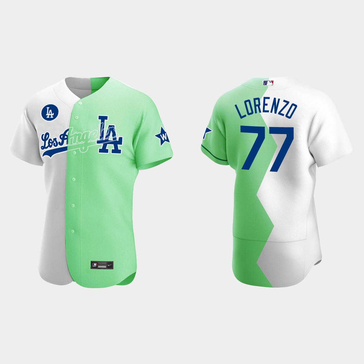 Jerry Lorenzo Los Angeles Dodgers 2022 Celebrity Softball Game Jersey - White Green